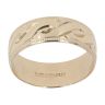 9ct Yellow Gold Patterned Wedding Band 7.8mm