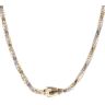 14ct Yellow And White Gold Monaco Spin Plain Lock Twist Chain 24"