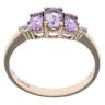 9ct Yellow Gold 0.05ct Diamond And Amethyst Ring