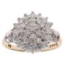 9ct Yellow Gold 1.00ct Brilliant Cut Diamond Cluster Ring