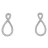 925 Sterling Silver Cubic Zirconia Figure Of Eight Earrings