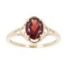 9ct Yellow Gold Single Stone Garnet Ring