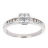 18ct White Gold 0.39ct Diamond Princess Cut Cluster Ring