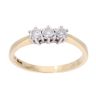 18ct Yellow Gold 0.25ct Diamond Trilogy Ring