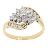 18ct Yellow Gold 0.70ct Diamond Cluster Ring