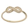 14ct Yellow Gold Cubic Zirconia Infinity Ring
