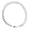 Silver Curb Bracelet 8" By Icesia