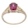 9ct Yellow Gold Purple Garnet Single Stone Ring