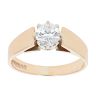 9ct Yellow Gold Cubic Zirconia Solitaire Ring