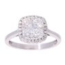 18ct White Gold 1.00ct Diamond Cluster Ring