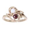 9ct Yellow Gold Opal and Garnet Dress Ring