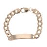 9ct Yellow Gold ID Curb Bracelet 8"