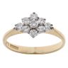 18ct Yellow Gold 0.33ct Brilliant Cut Diamond Cluster Ring