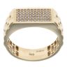14ct Yellow Gold Cubic Zirconia Rectangular Signet Ring