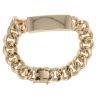 9ct Yellow Gold ID Curb Bracelet 8"