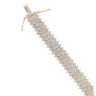 9ct Yellow Gold 2.00ct Brilliant Cut Diamond Three Row Bracelet 7"