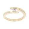 9ct Yellow Gold Cubic Zirconia Crossover Ring
