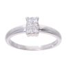 18ct White Gold 0.20ct Princess Cut Diamond Cluster Ring