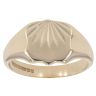 9ct Yellow Gold Patterned Shield Signet Ring