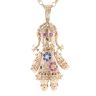 9ct Yellow Gold Multi-Gemstone Ragdoll Pendant and Chain 24"