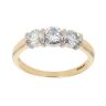 18ct Yellow Gold 1.00ct Brilliant Cut Diamond Trilogy Ring