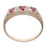 9ct Yellow Gold 0.04ct Diamond And Garnet Ring