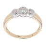 9ct Yellow Gold 0.25ct Diamond Trilogy Ring