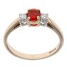 9ct Yellow Gold 0.10ct Diamond And Fire Opal Ring