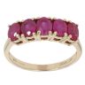 9ct Yellow Gold Ruby Five Stone Ring