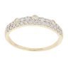 9ct Yellow Gold 0.33ct Brilliant Cut Diamond Two Row Ring