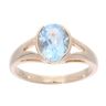 9ct Yellow Gold Created Blue Topaz Stone Set Ring