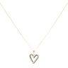 9ct Yellow Gold 0.15ct Diamond Heart Pendant And Chain 18"