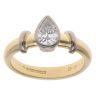 18ct Yellow Gold 0.48ct Pear Cut Diamond Solitaire Ring