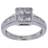 18ct White Gold 1.00ct Princess Cut Diamond Cluster Ring