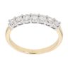 18ct Yellow Gold 0.33ct Brilliant Cut Diamond Half Eternity Ring