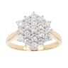 9ct Yellow Gold 1.00ct Diamond Cluster Ring