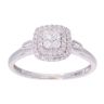 9ct White Gold 0.27ct Diamond Cluster Ring