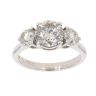 18ct White Gold 2.86ct Brilliant Cut Diamond Trilogy Ring
