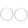 Silver Plain Hoop Earrings by Icesia