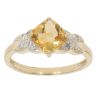 9ct Yellow Gold 0.04ct Diamond and Citrine Dress Ring