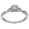 9ct White Gold 0.33ct Brilliant Cut Diamond Cluster Ring
