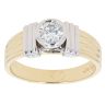 18ct Yellow and White Gold 0.40ct Diamond Solitaire Ring