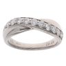 9ct White Gold 0.50ct Brilliant Cut Diamond Crossover Ring