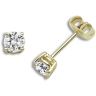 18 Carat Yellow Gold 1ct Clawset Earrings