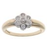 9ct Yellow Gold 0.25ct Brilliant Cut Diamond Cluster Ring