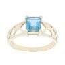9ct Yellow Gold Blue Topaz Stone Set Ring