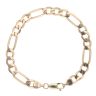 9ct Yellow Gold Figaro Bracelet 7.5"