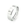 Platinum 5mm Soft Chamfered Edge Wedding Band