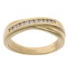 18ct Yellow Gold 0.15ct Brilliant Cut Diamond Crossover Ring