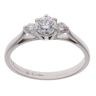 18ct White Gold 0.50ct Brilliant Cut Diamond Trilogy Ring